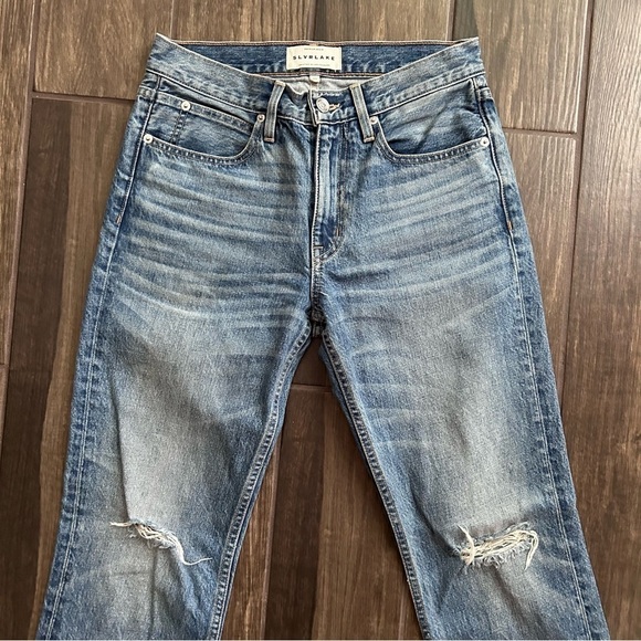 SLVRLAKE Tyler Distressed Straight Leg Jeans in Old Ways Sz 26 - Picture 4 of 10